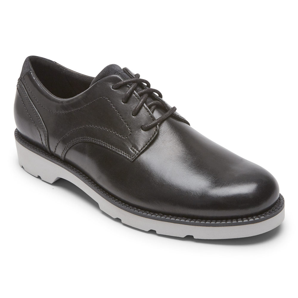 Rockport Singapore Mens Oxfords - Bradlee Plain Toe Black - GF1357046